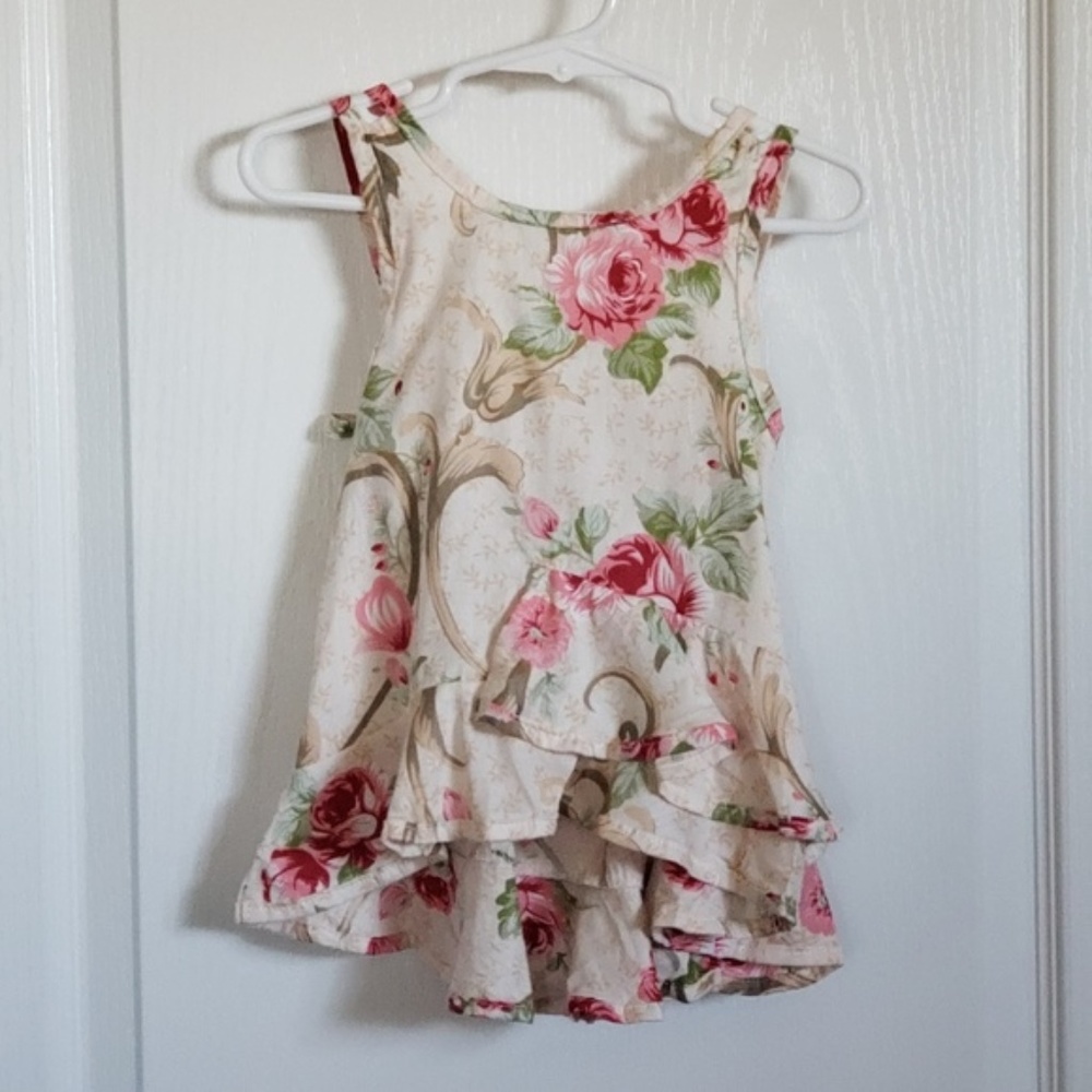 Baby Girl Floral Cotton Strappy Dress